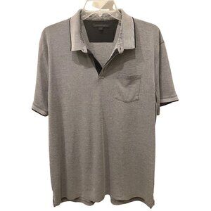 John Varvatos mens polo shirt grey XL 46 chest 27 long